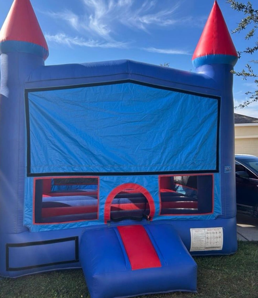 Blue red castle bounce house Kissimmee FL