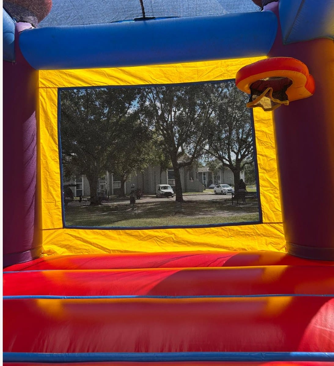 Bounce house interior basketball hoop Kissimmee FL